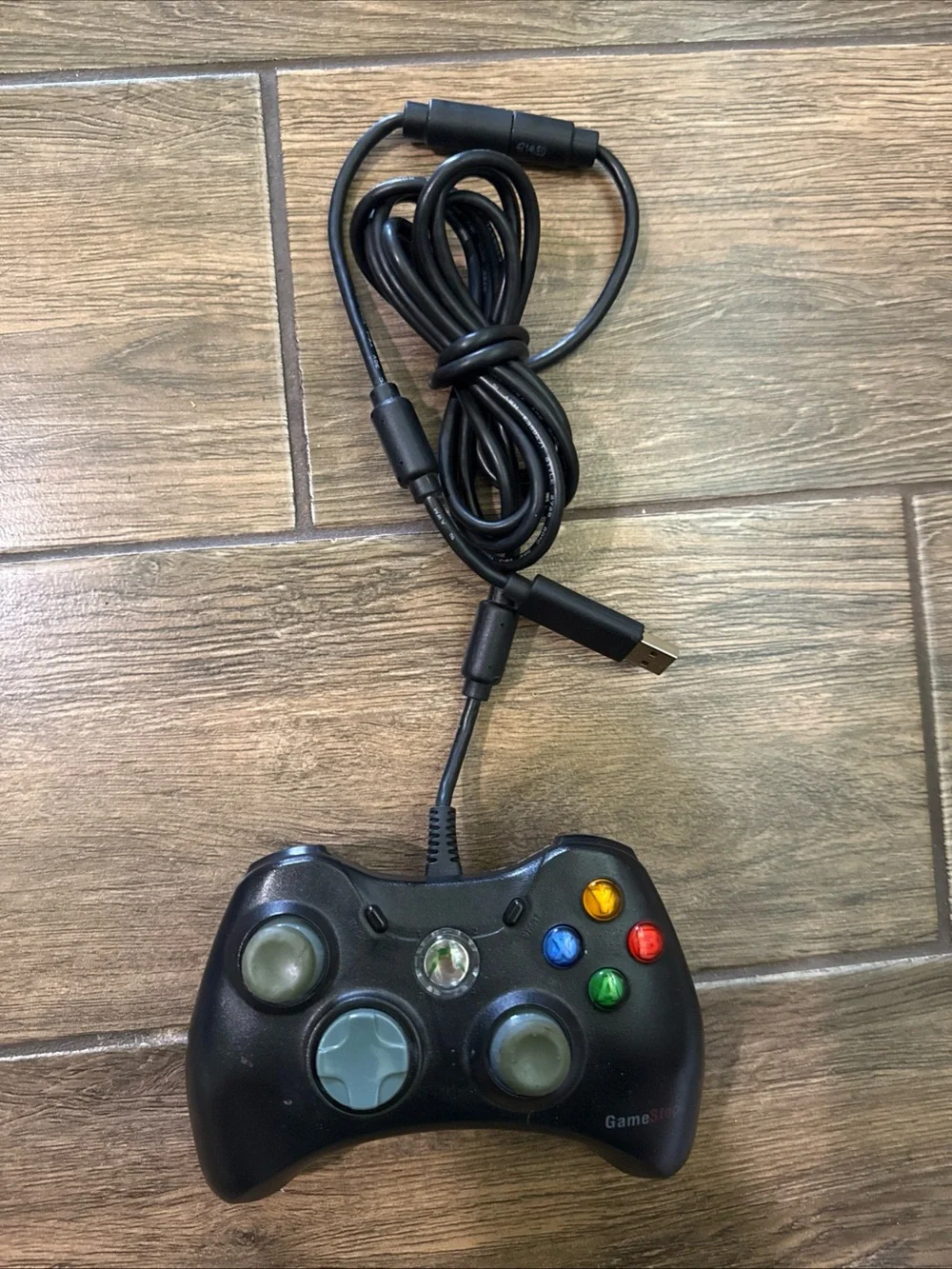 GameStop Black Controller Wired Gamepad Microsoft Original Xbox 360, Tested